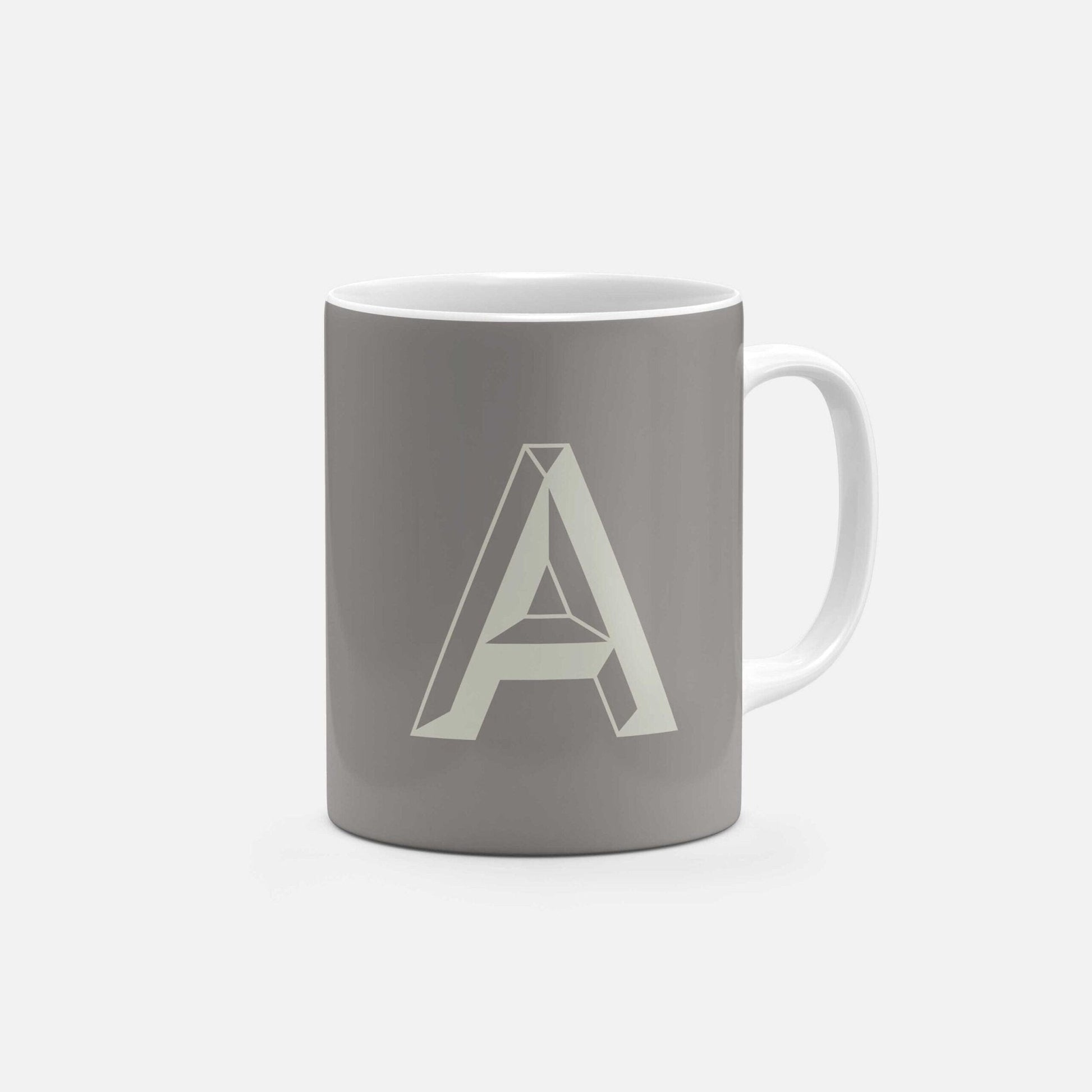 Monogram Letter 11oz Mug II-The Design Craft