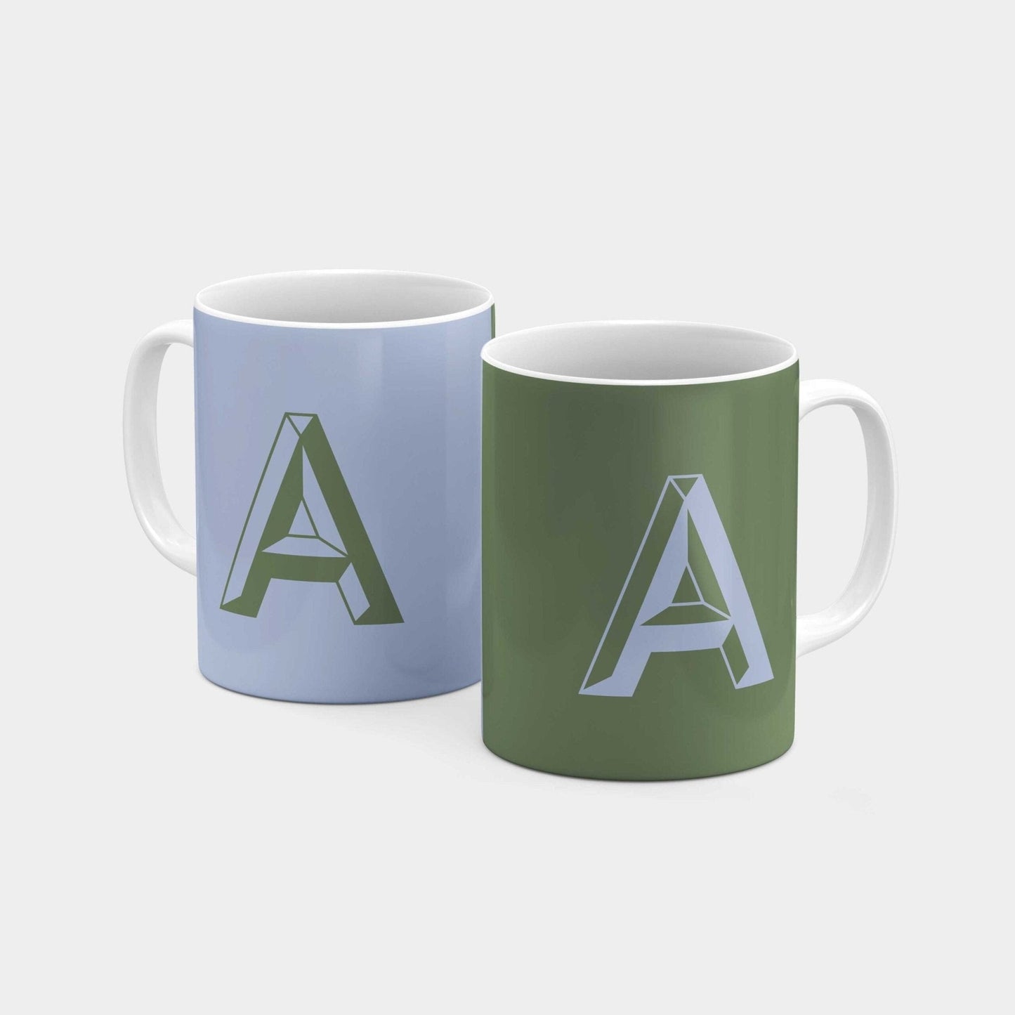 Monogram Letter 11oz Mug IV-The Design Craft