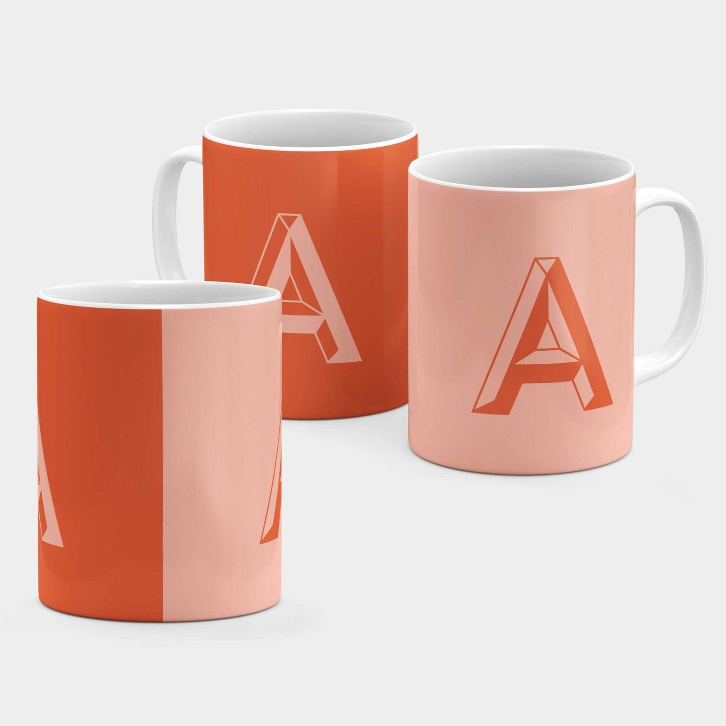 Monogram Letter 11oz Mug V-The Design Craft