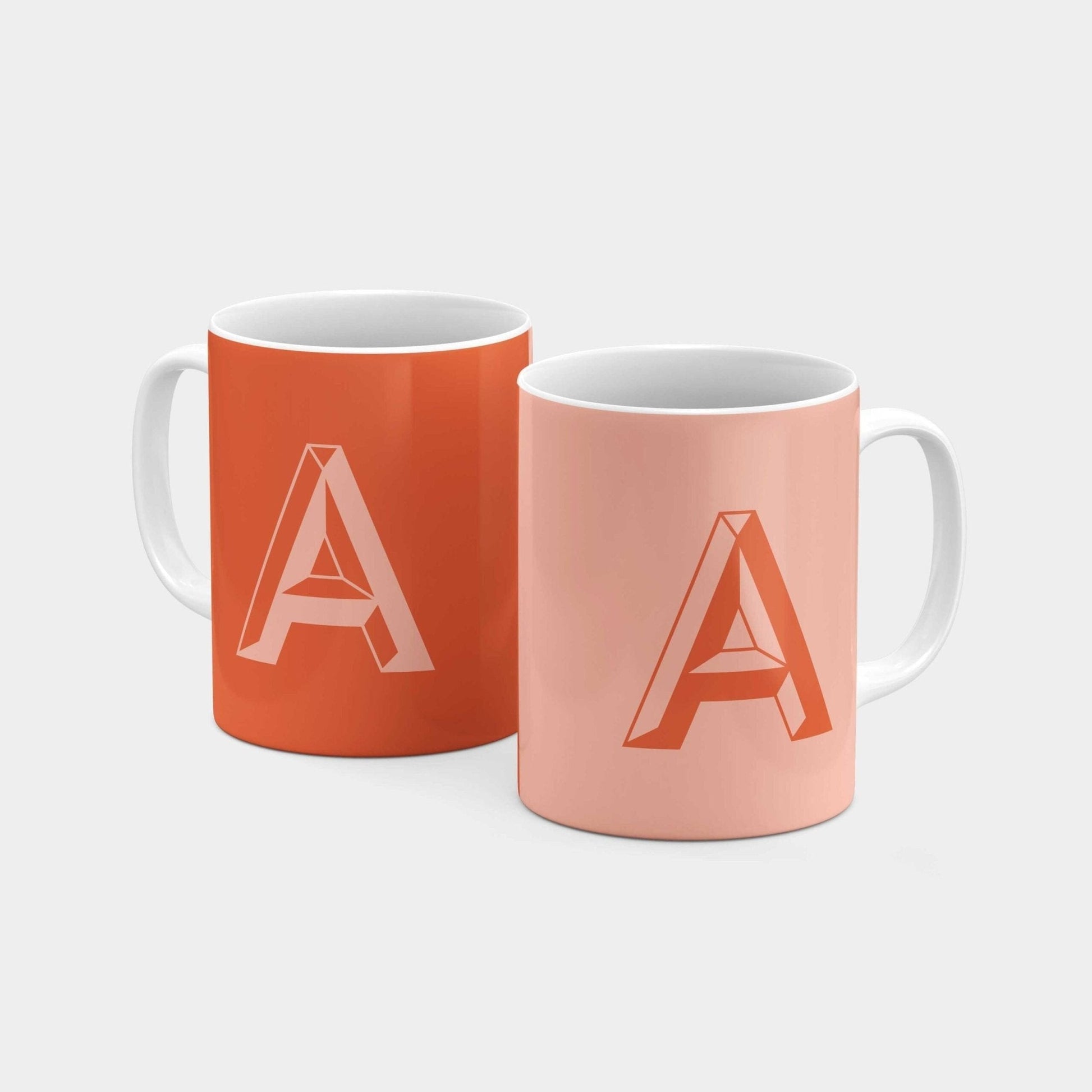 Monogram Letter 11oz Mug V-The Design Craft