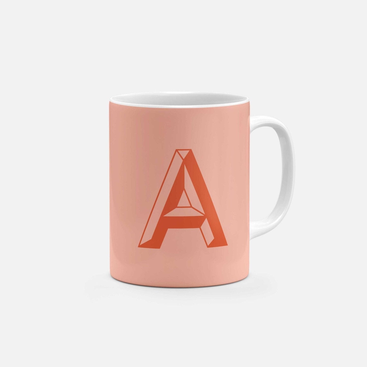 Monogram Letter 11oz Mug V-The Design Craft