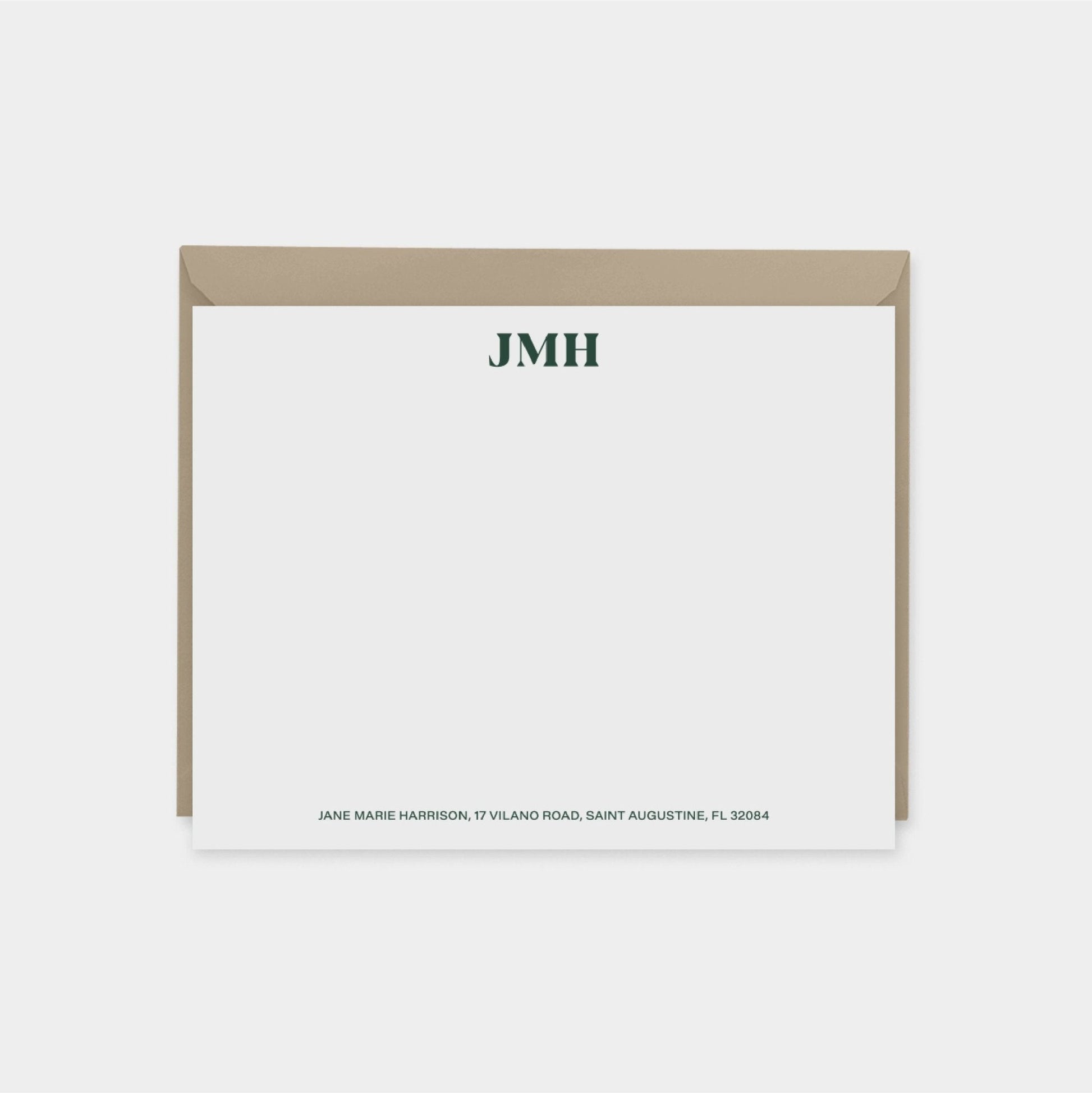 Monogram Note Cards, Classic Colorful-Greeting & Note Cards-The Design Craft