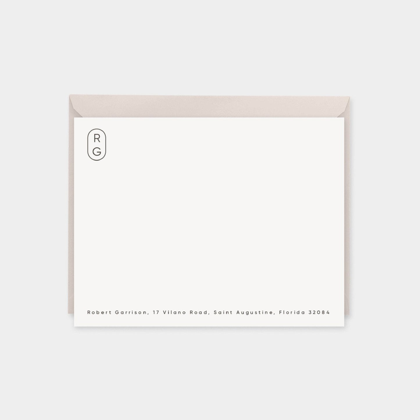 Monogram Note Cards, Elegant Monogram-Greeting & Note Cards-The Design Craft