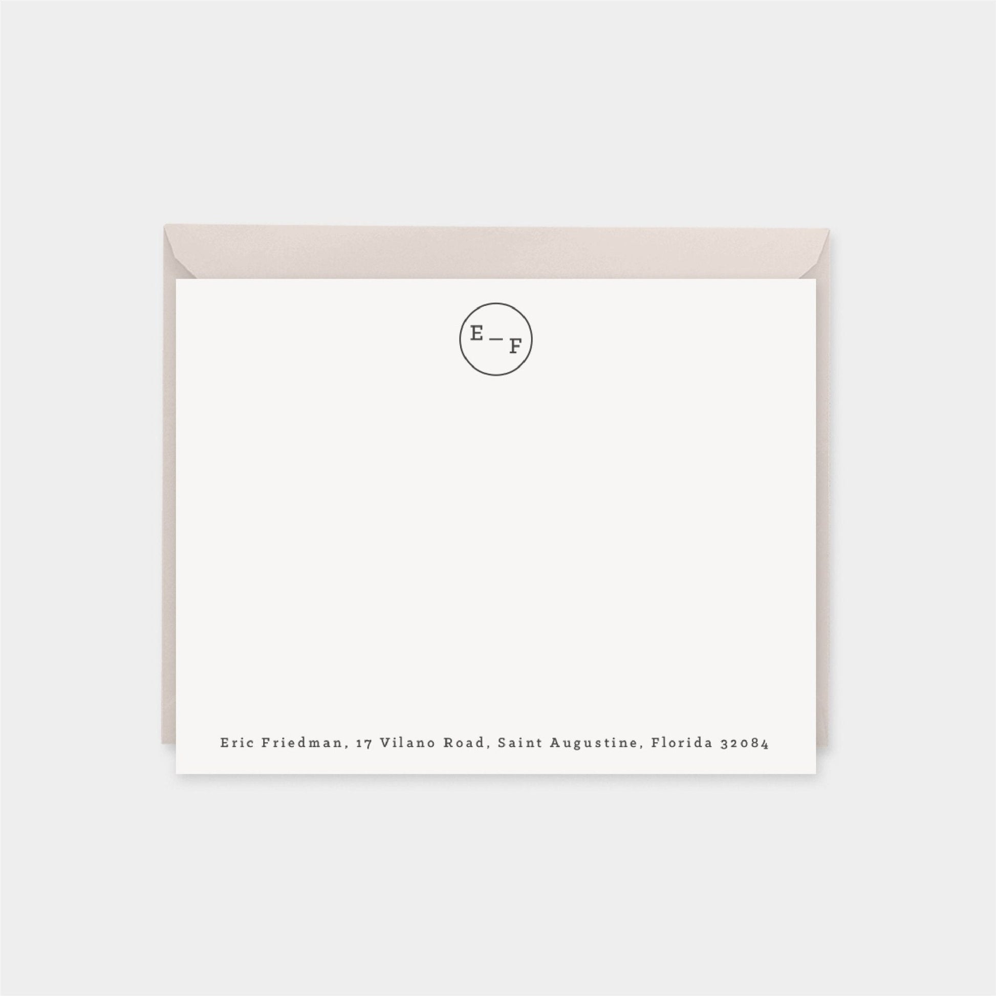 Monogram Note Cards, Elegant Monogram-Greeting & Note Cards-The Design Craft