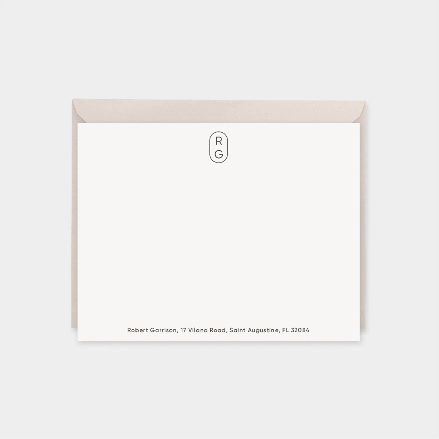 Monogram Note Cards, Elegant Monogram-Greeting & Note Cards-The Design Craft