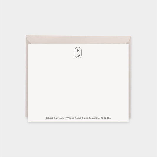 Monogram Note Cards, Elegant Monogram-Greeting & Note Cards-The Design Craft