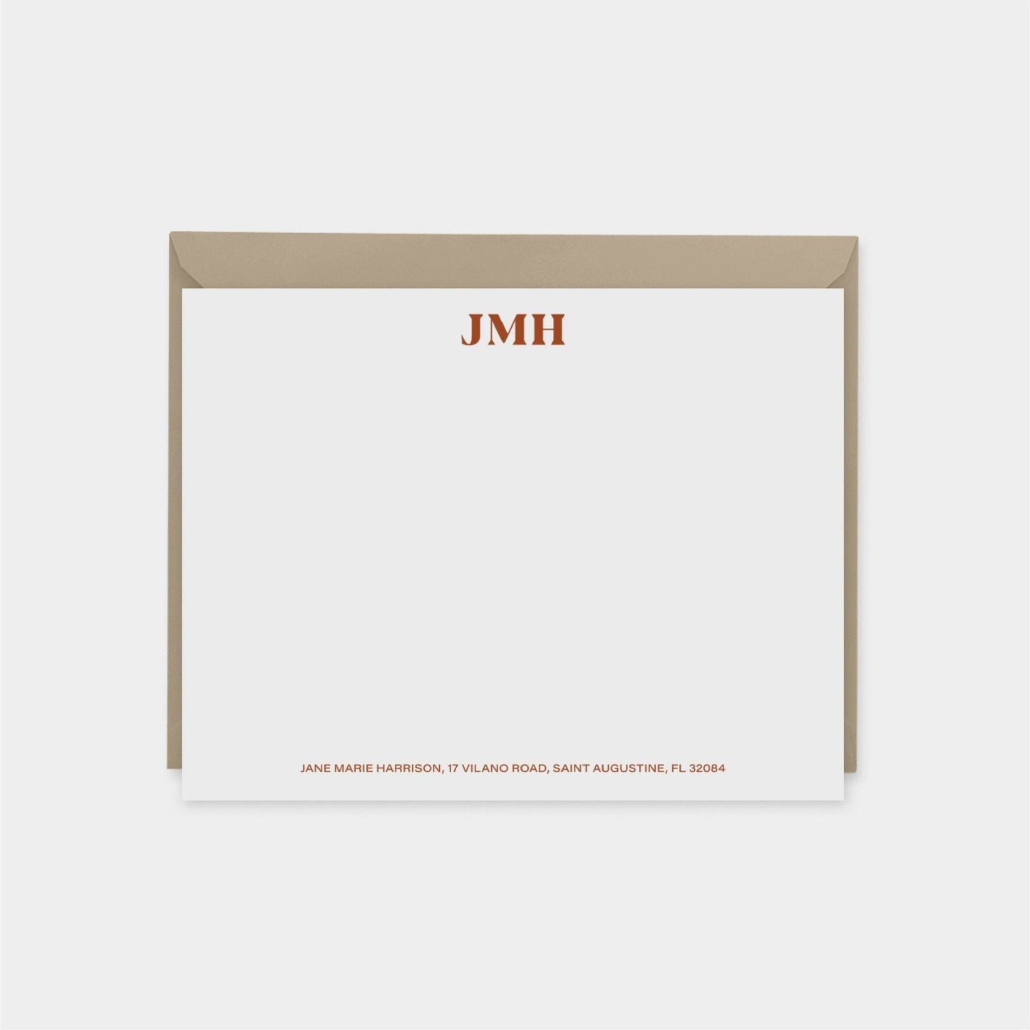 Monogram Note Cards III, Classic-Greeting & Note Cards-The Design Craft