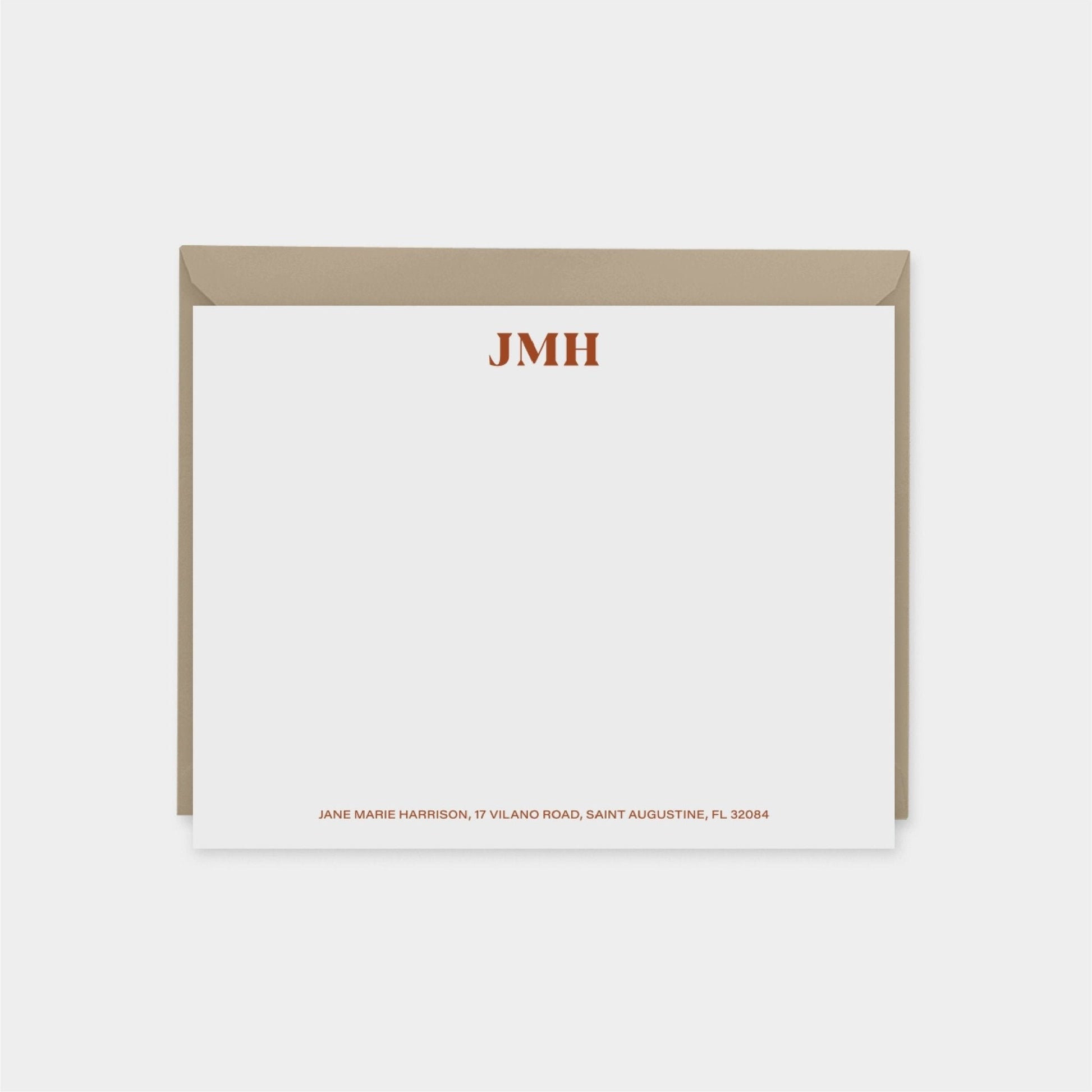 Monogram Note Cards III, Classic-Greeting & Note Cards-The Design Craft