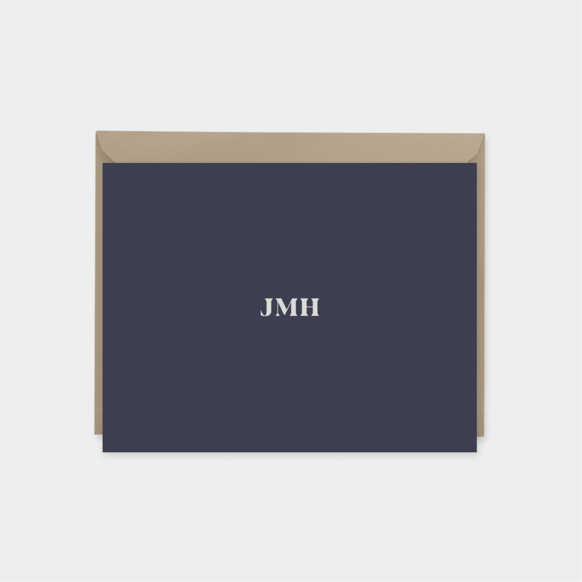 Monogram Note Cards IV, Classic Colorful-Greeting & Note Cards-The Design Craft