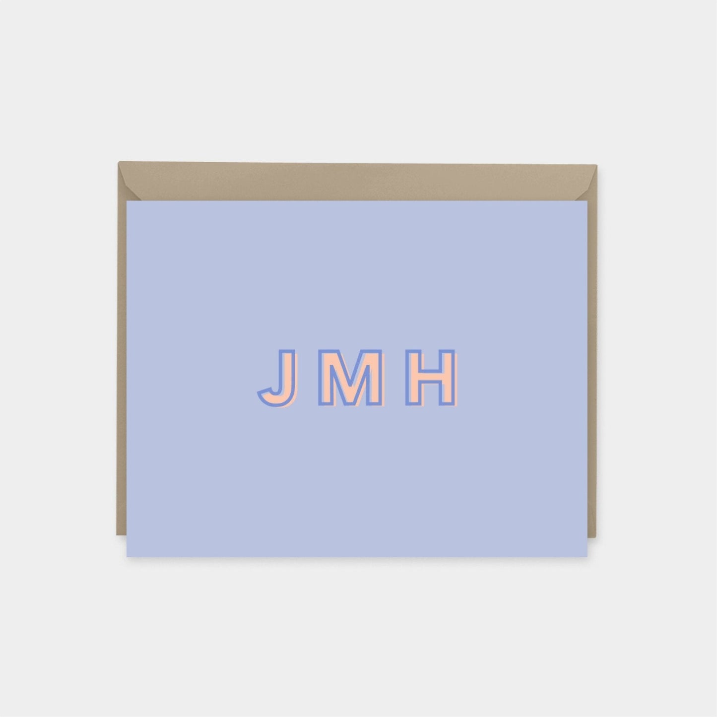 Monogram Note Cards, Modern Monogram-Greeting & Note Cards-The Design Craft