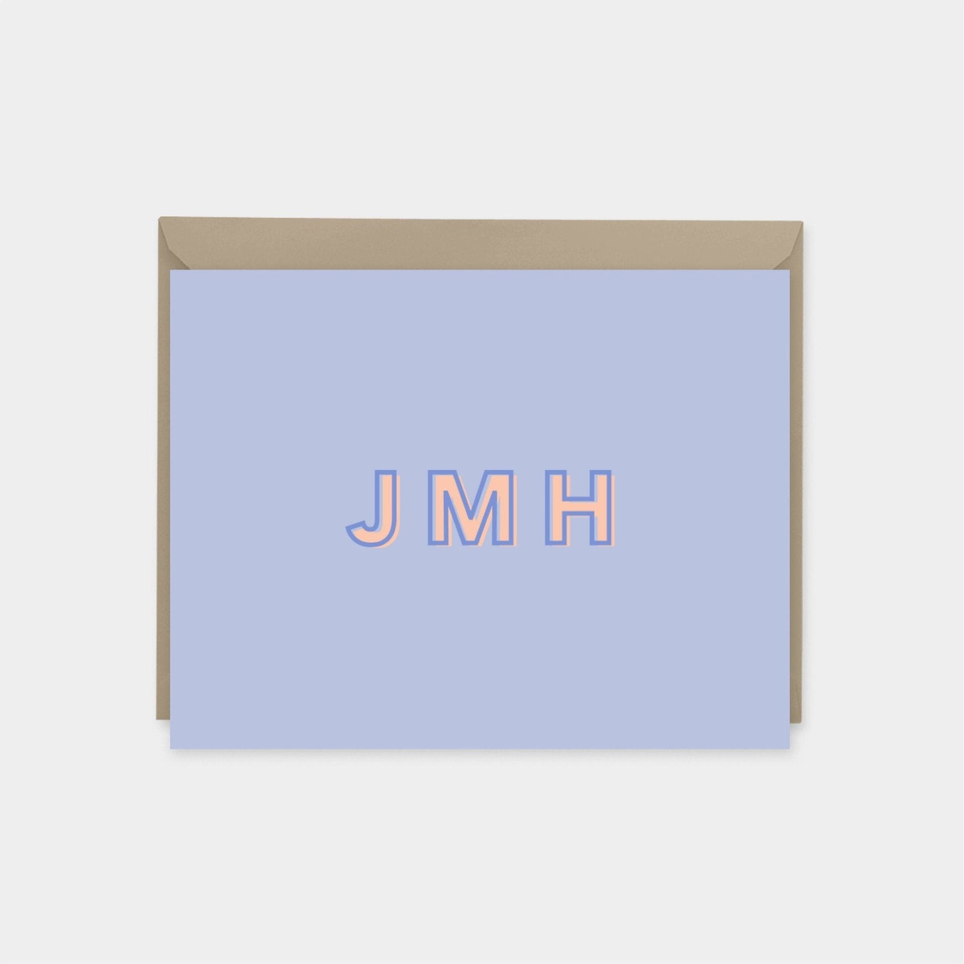 Monogram Note Cards, Modern Monogram-Greeting & Note Cards-The Design Craft