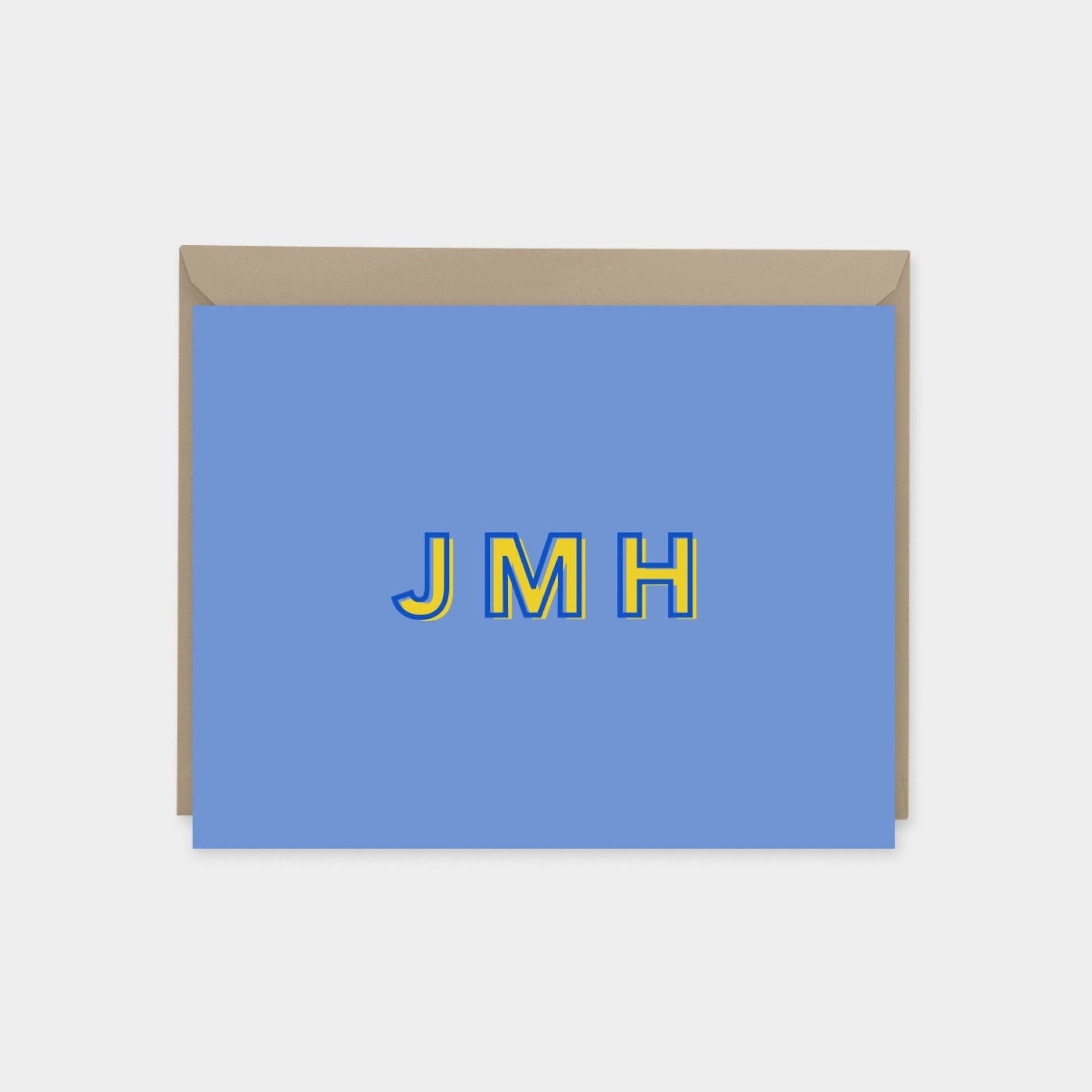 Monogram Note Cards, Modern Monogram-Greeting & Note Cards-The Design Craft