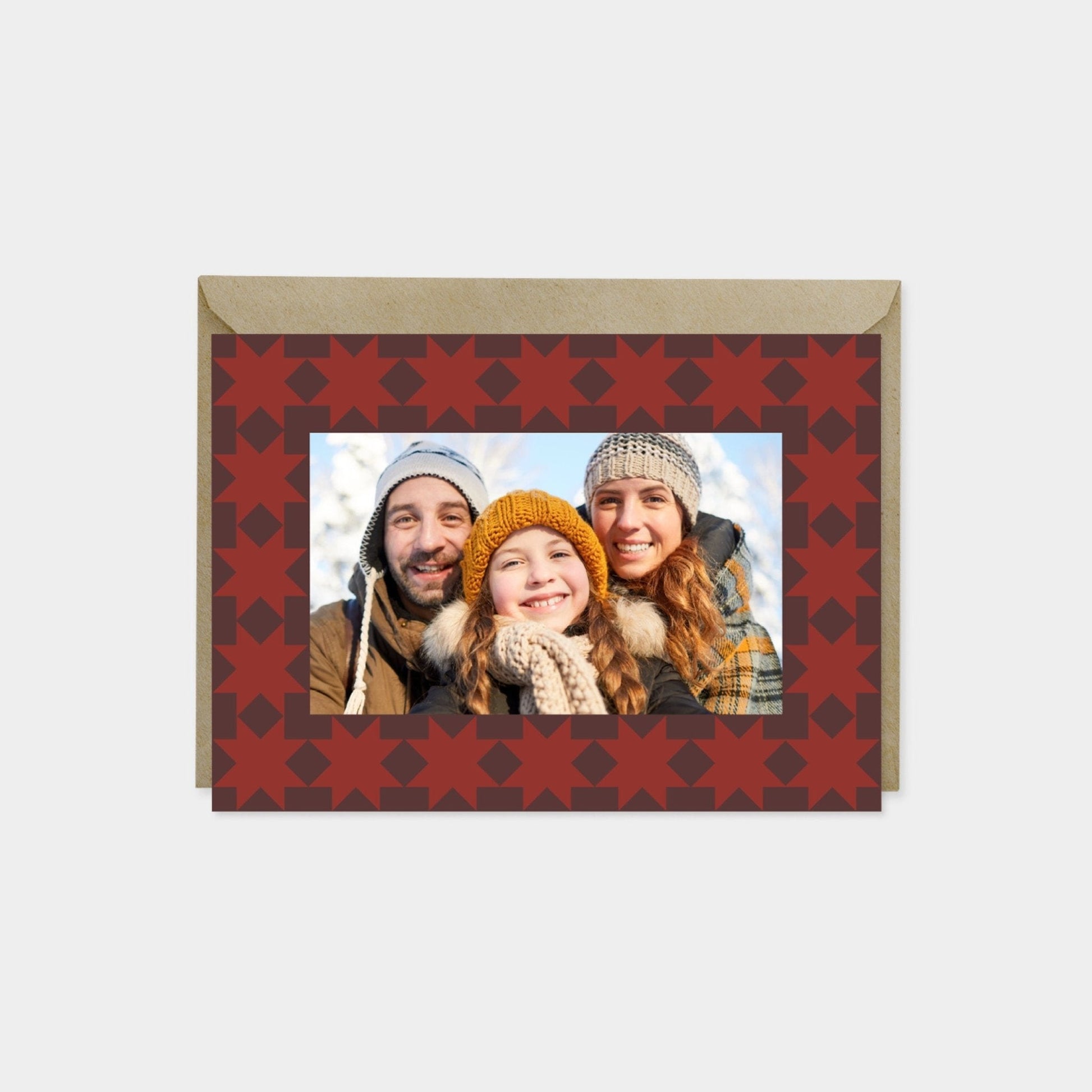 Moroccan Holiday Photo Card, Geometric-Greeting & Note Cards-The Design Craft