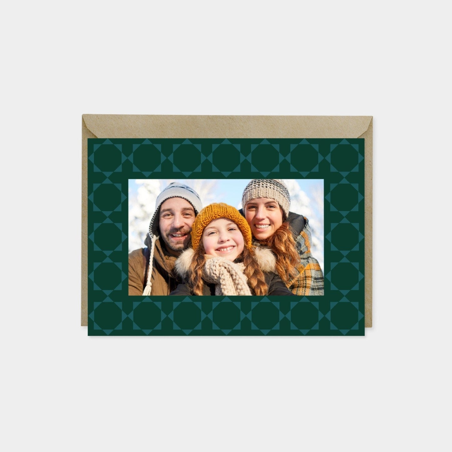 Moroccan Holiday Photo Card, Geometric-Greeting & Note Cards-The Design Craft