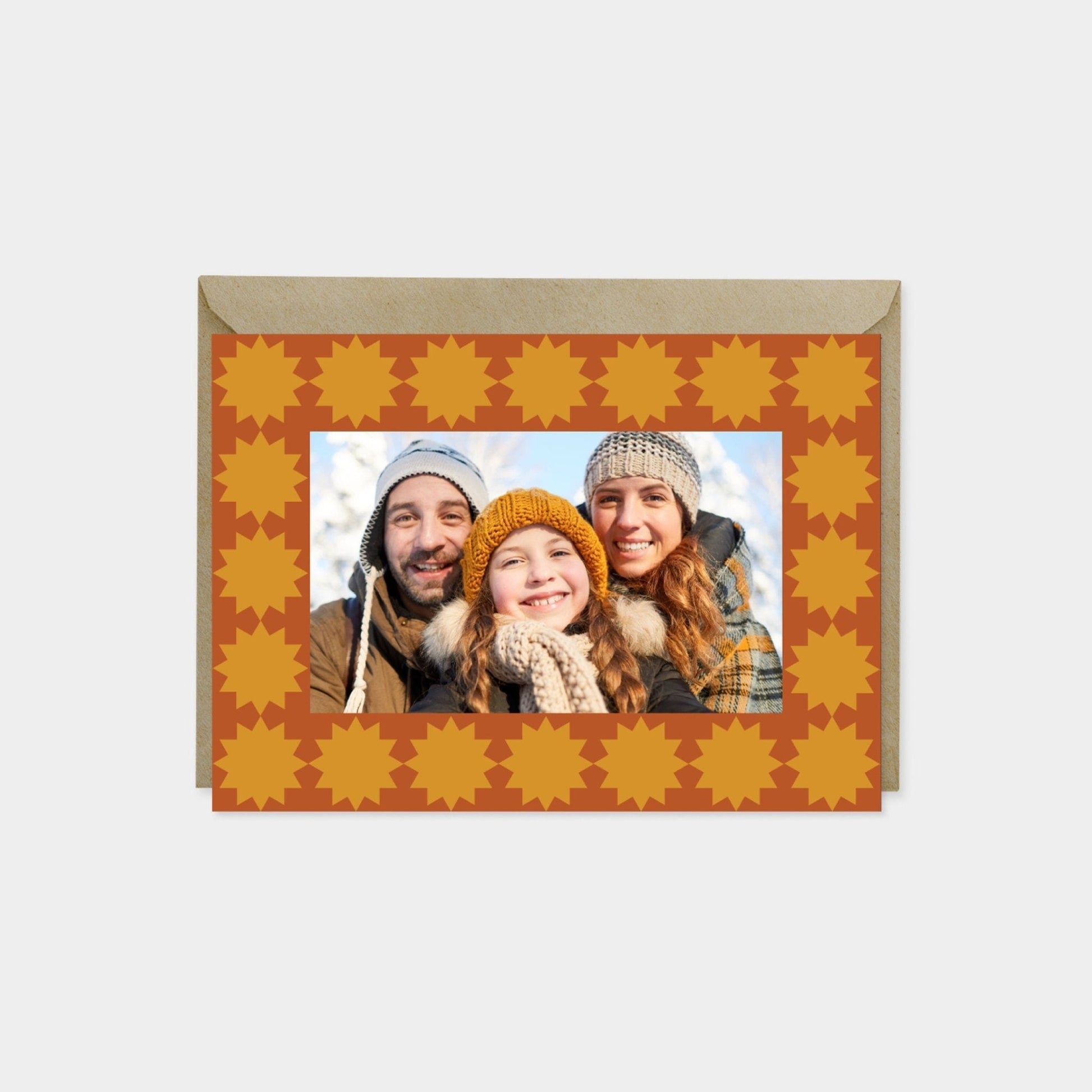 Moroccan Holiday Photo Card, Geometric-Greeting & Note Cards-The Design Craft