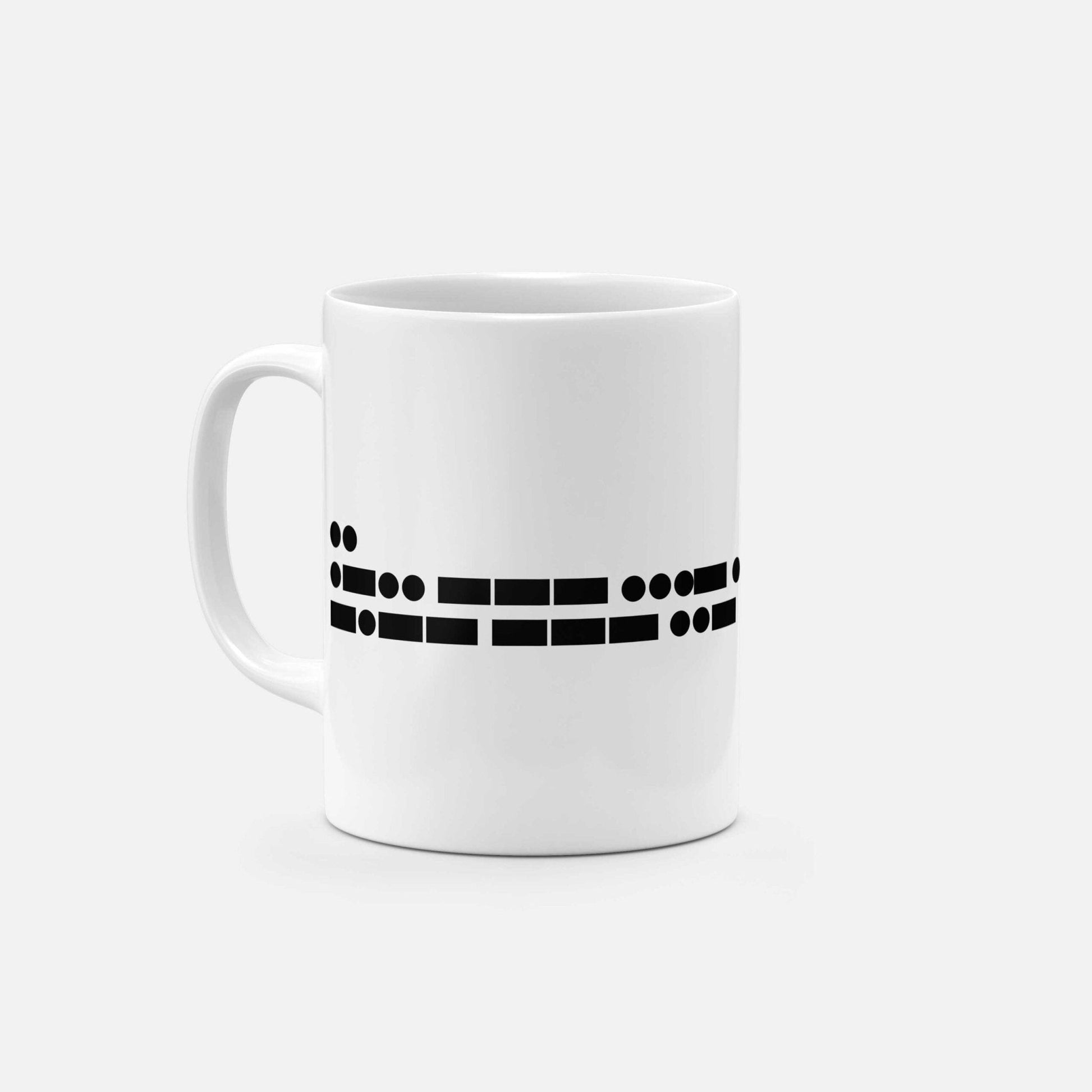 Morse Code I Love You 11 Oz Mug III-The Design Craft