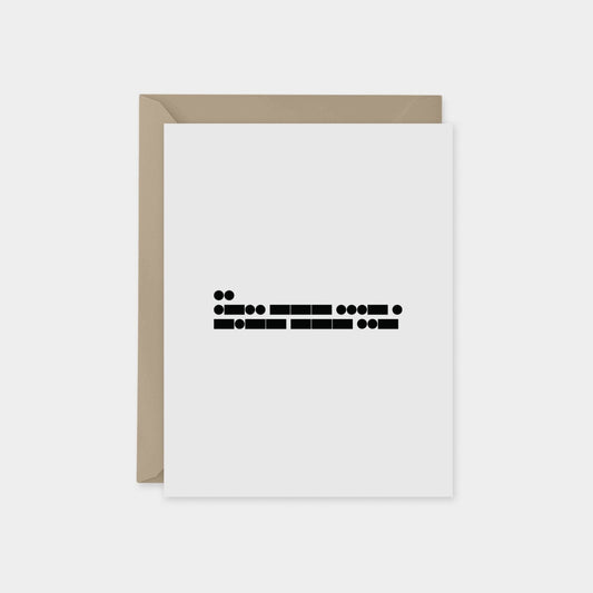 Morse Code "I Love You" Card No. 2,-Greeting & Note Cards-The Design Craft