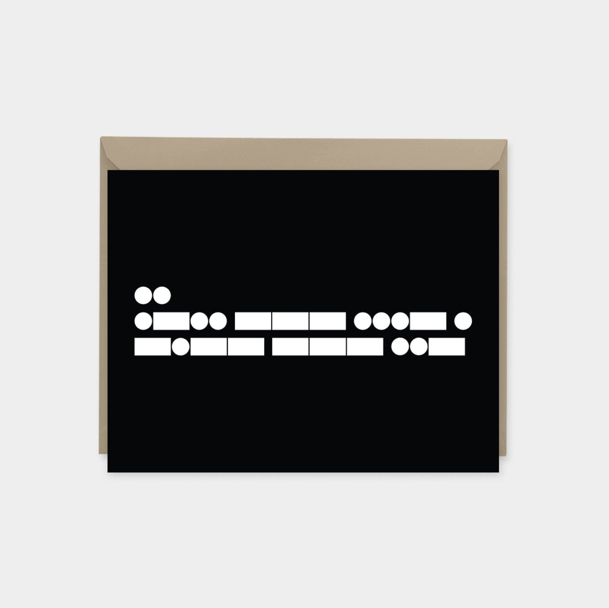 Morse Code "I Love You" Card, Recycled-Greeting & Note Cards-The Design Craft