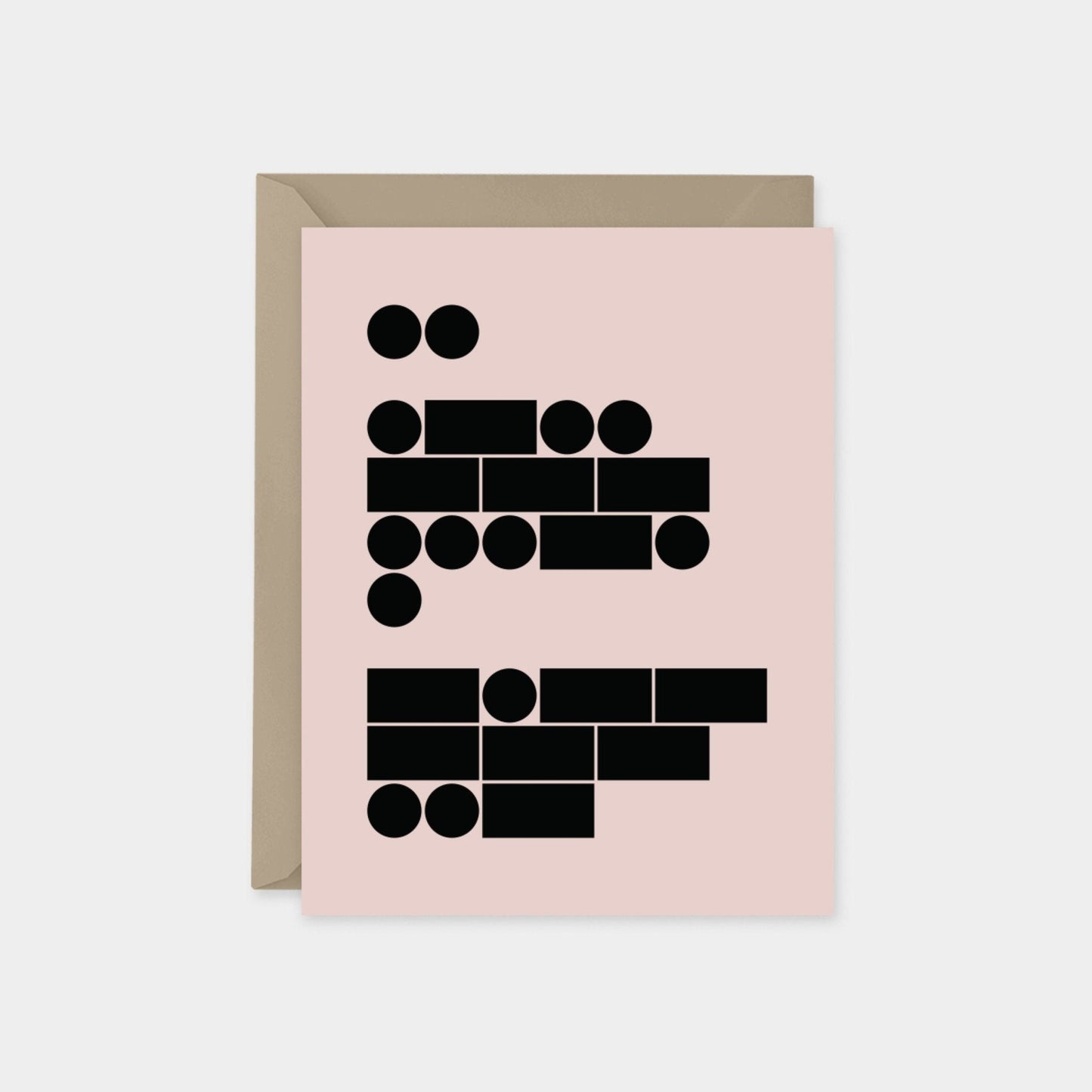 Morse code "I Love You" Card No. 3,-Greeting & Note Cards-The Design Craft