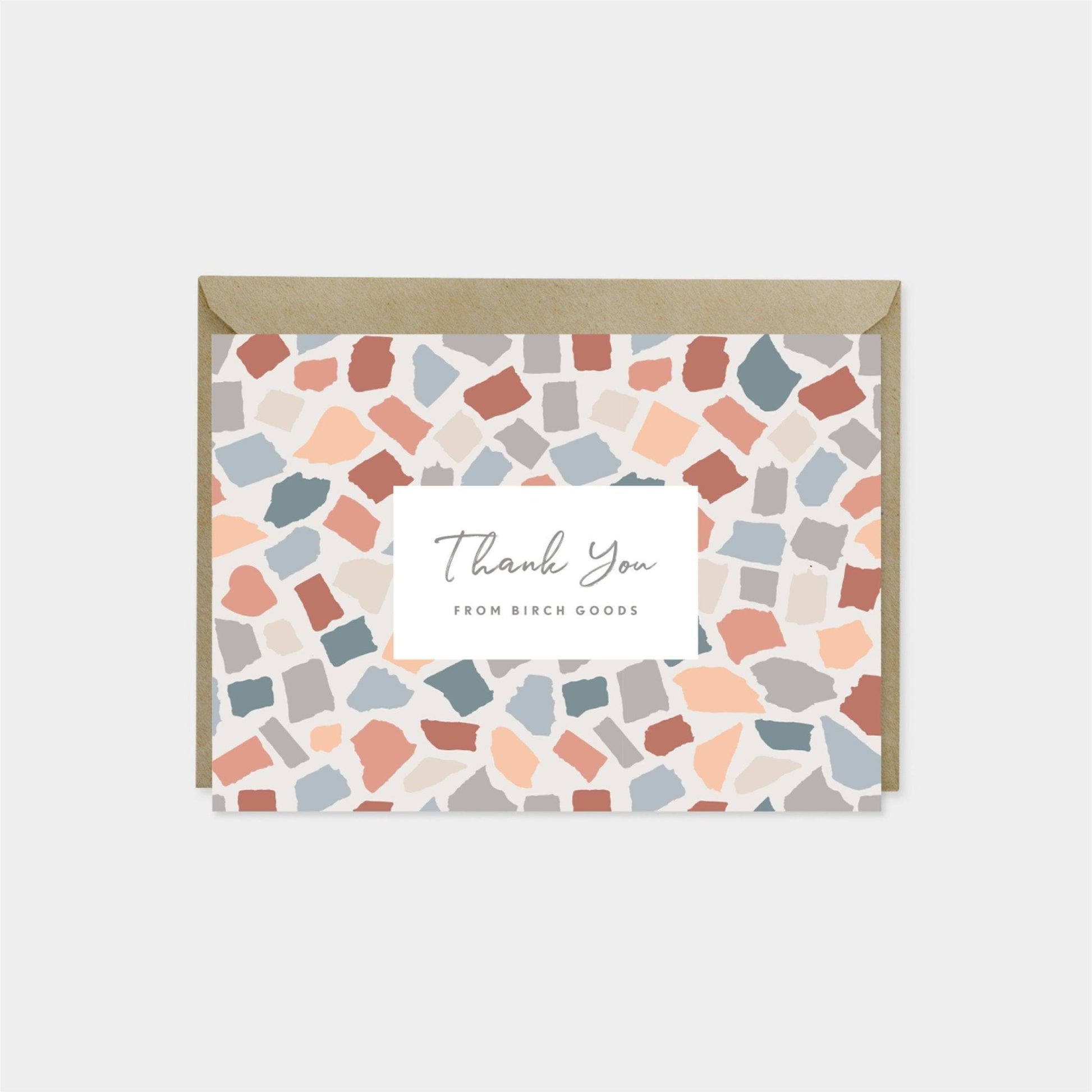 Mosaic Pattern Thank You Card, Designer-Greeting & Note Cards-The Design Craft