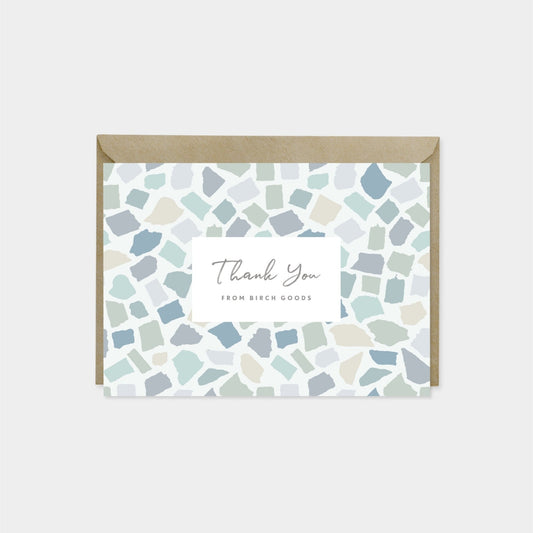 Mosaic Pattern Thank You Card III,-Greeting & Note Cards-The Design Craft