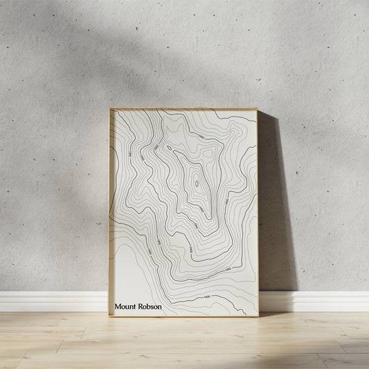 Mount Robson Topographic Map Poster,-The Design Craft