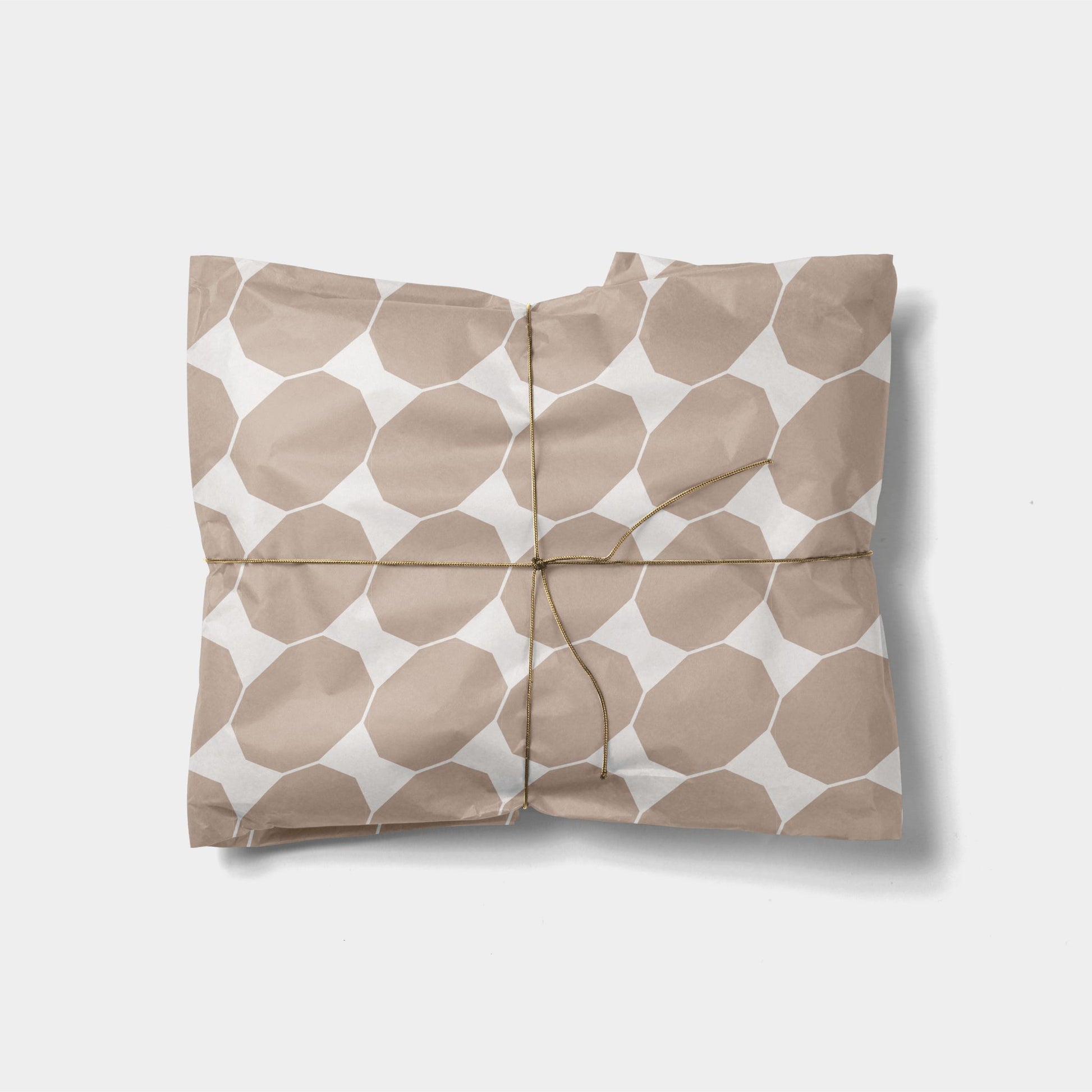 Neo Shape Gift Wrap, Beige-Gift Wrapping-The Design Craft