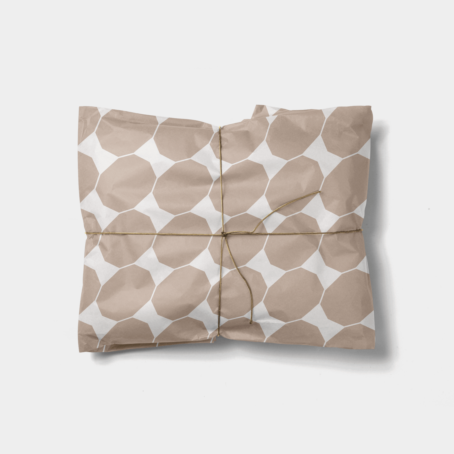 Neo Shape Gift Wrap, Beige-Gift Wrapping-The Design Craft