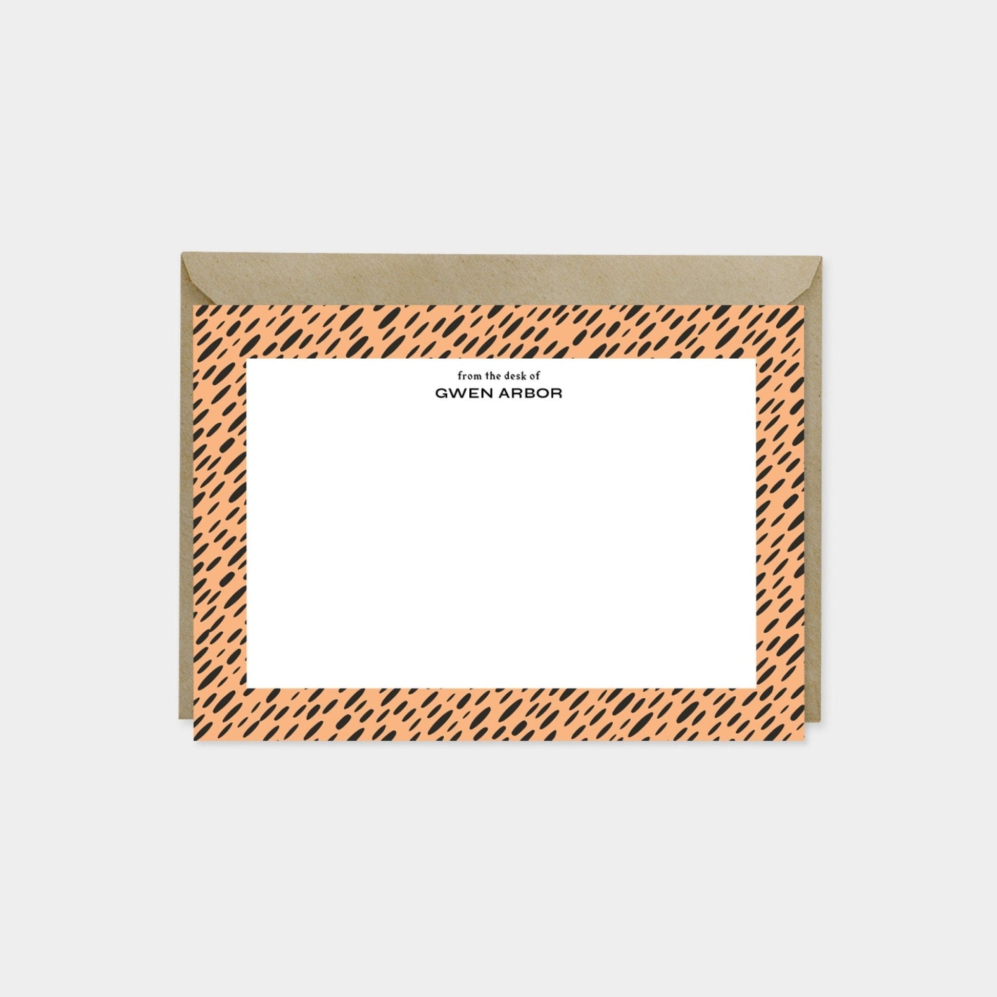 Notecard Set with Patterned Border,-Greeting & Note Cards-The Design Craft