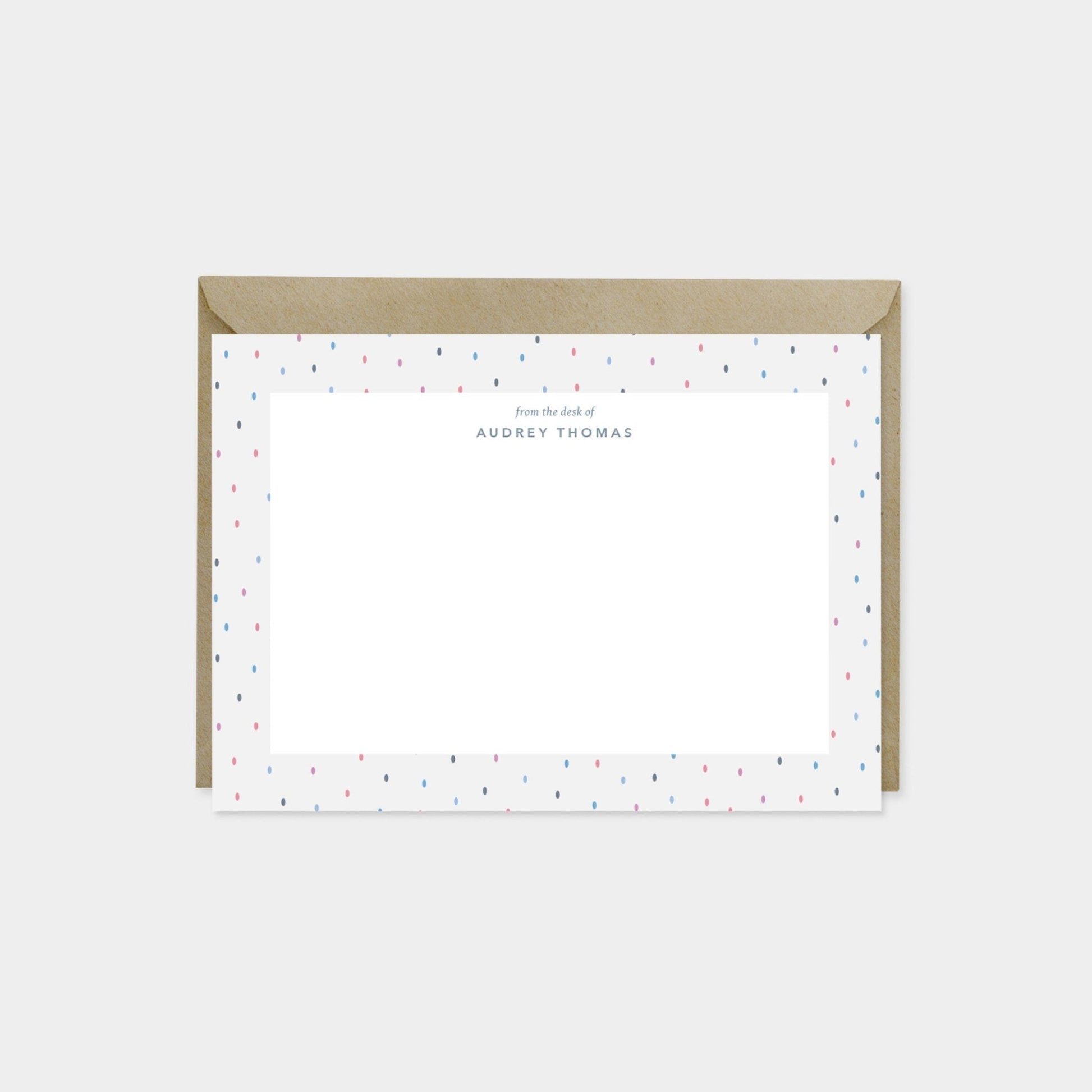 Notecard Set with Patterned Border,-Greeting & Note Cards-The Design Craft