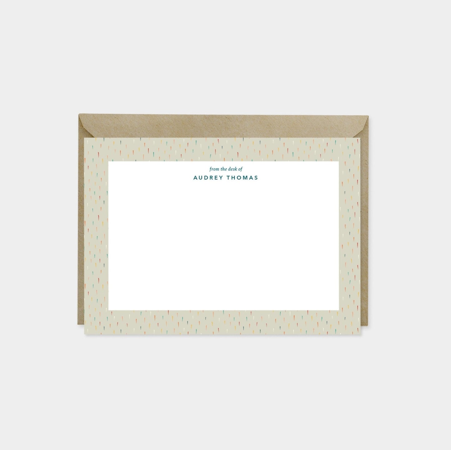 Notecard Set with Patterned Border,-Greeting & Note Cards-The Design Craft