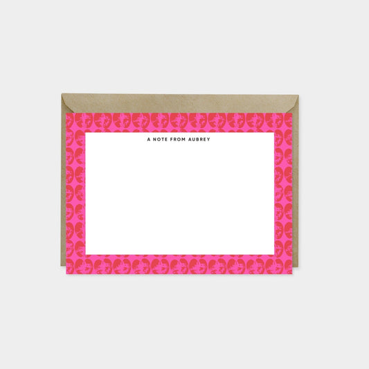 Notecard Set with Patterned Border,-Greeting & Note Cards-The Design Craft