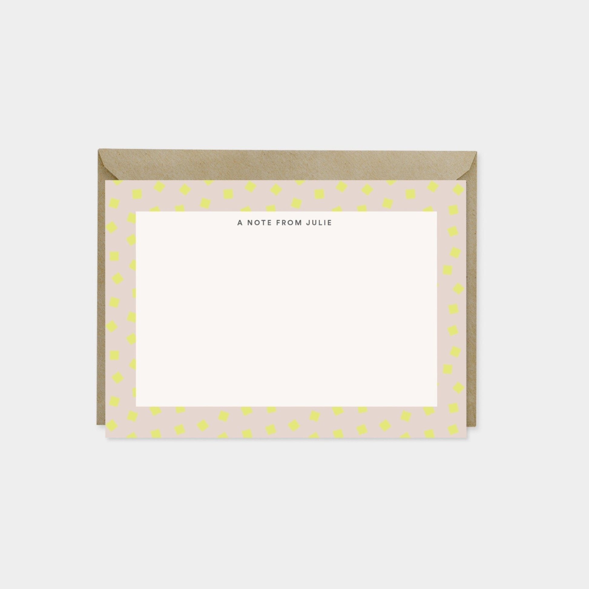 Notecard Set with Patterned Border, Memo-Greeting & Note Cards-The Design Craft