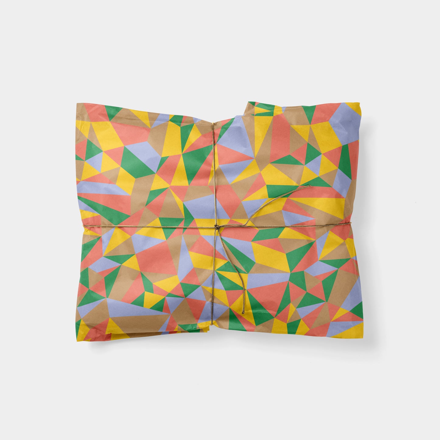 Orange & Green Color Shards Gift Wrap
