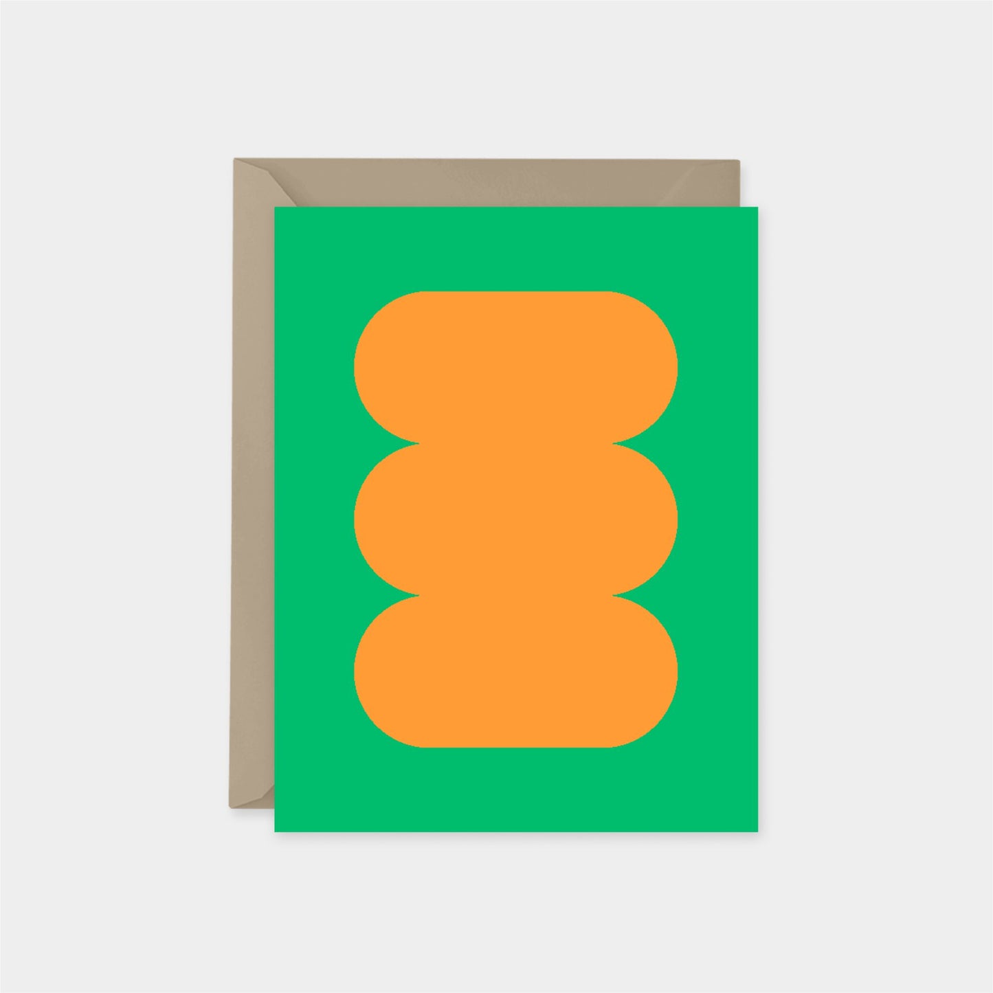 Orange & Green Neo Shape Art Card