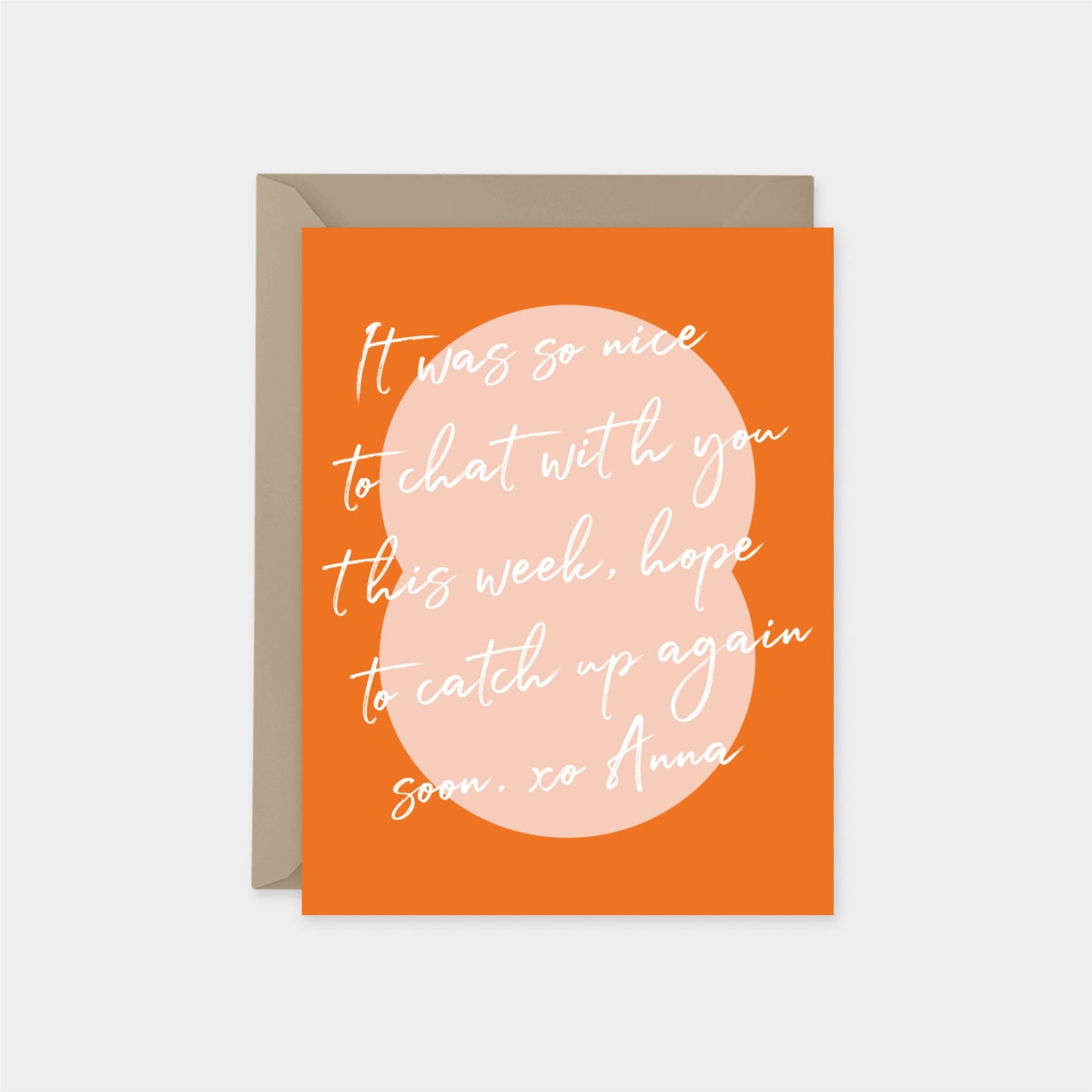 Orange & Peach Neo Shape Art Card