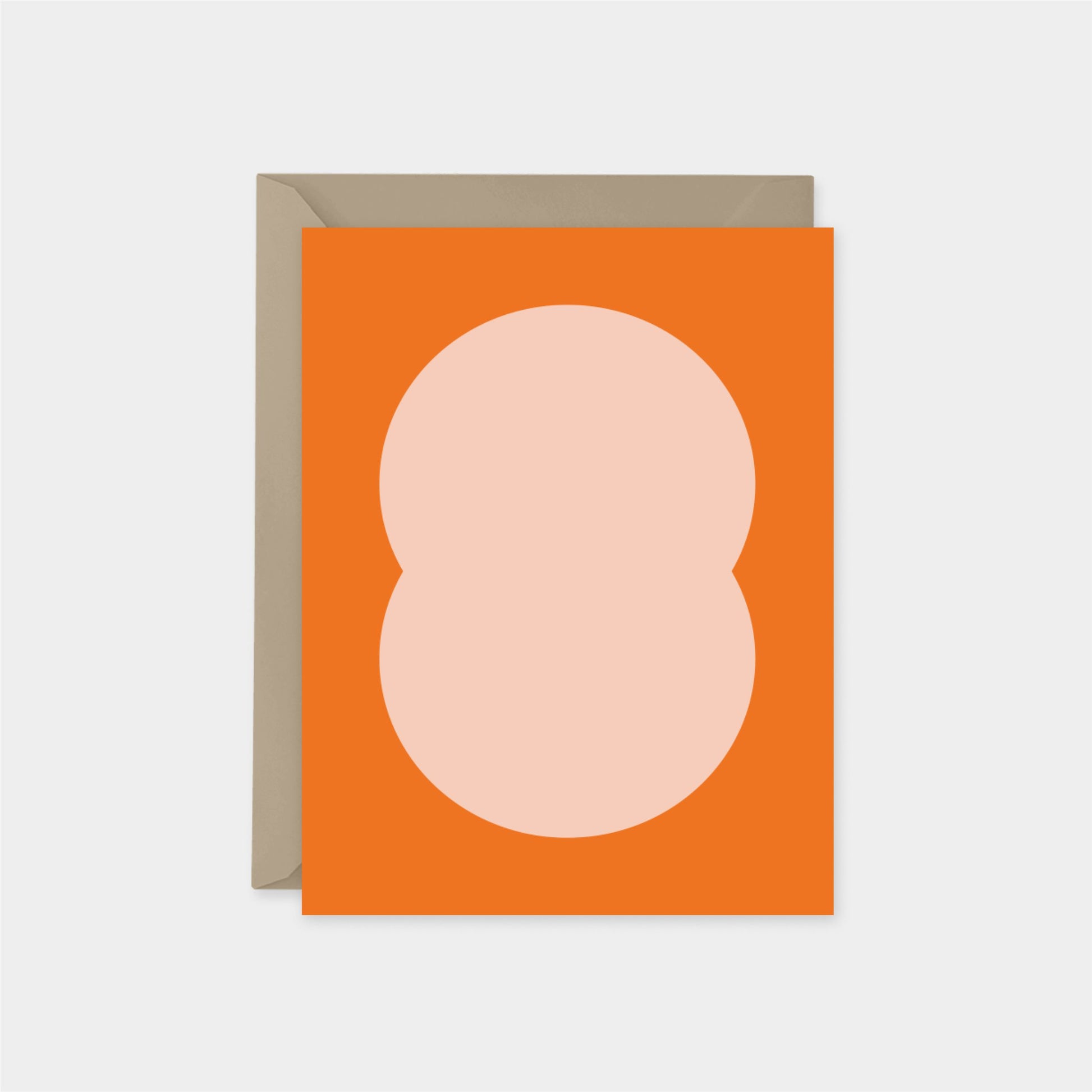 Orange & Peach Neo Shape Art Card