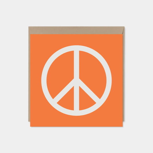 Orange Square Peace Card