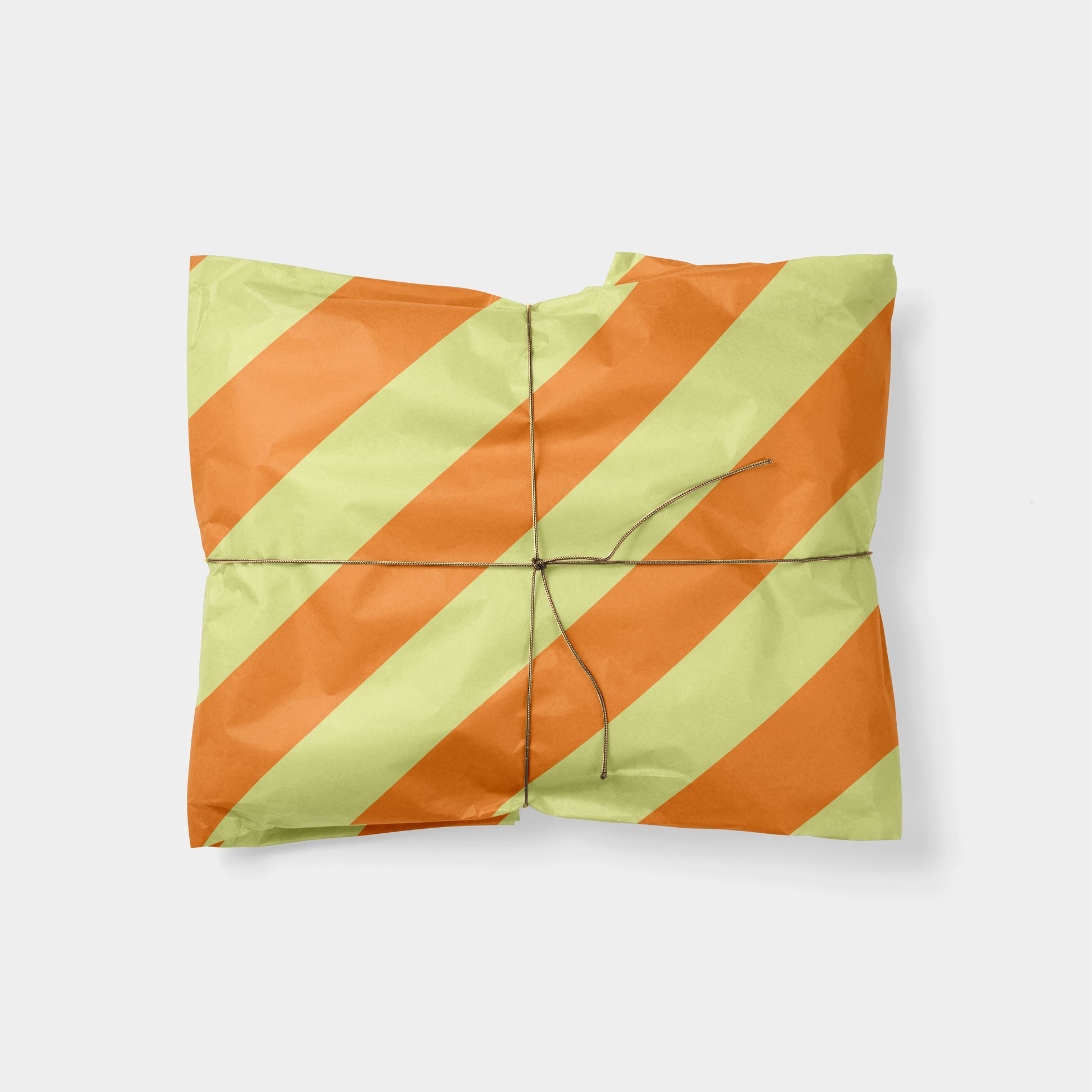 Orange & Yellow Striped Gift Wrap