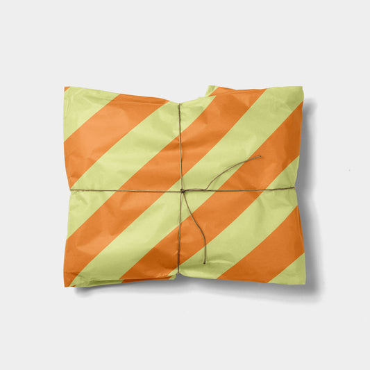 Orange and Yellow Colorful Striped Gift-Gift Wrapping-The Design Craft