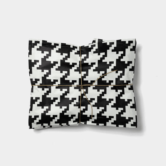 Oversized Houndstooth Gift Wrap-Gift Wrapping-The Design Craft