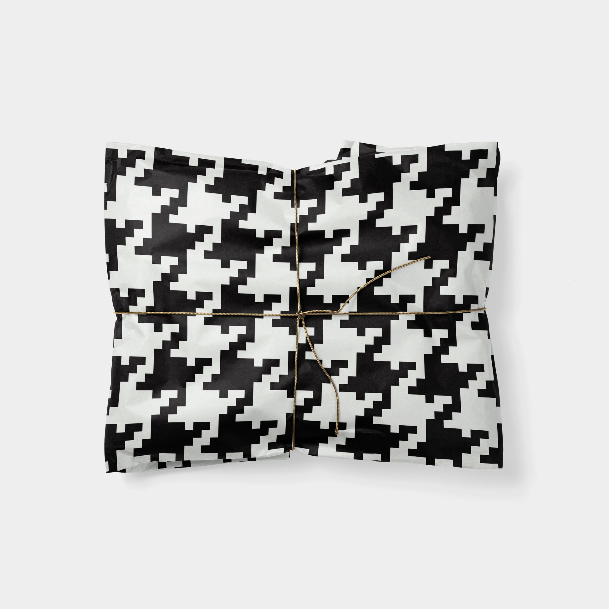 Oversized Houndstooth Gift Wrap
