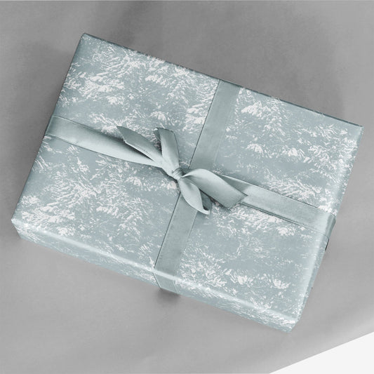 Pale Blue Holiday Trees Gift Wrap-Gift Wrapping-The Design Craft