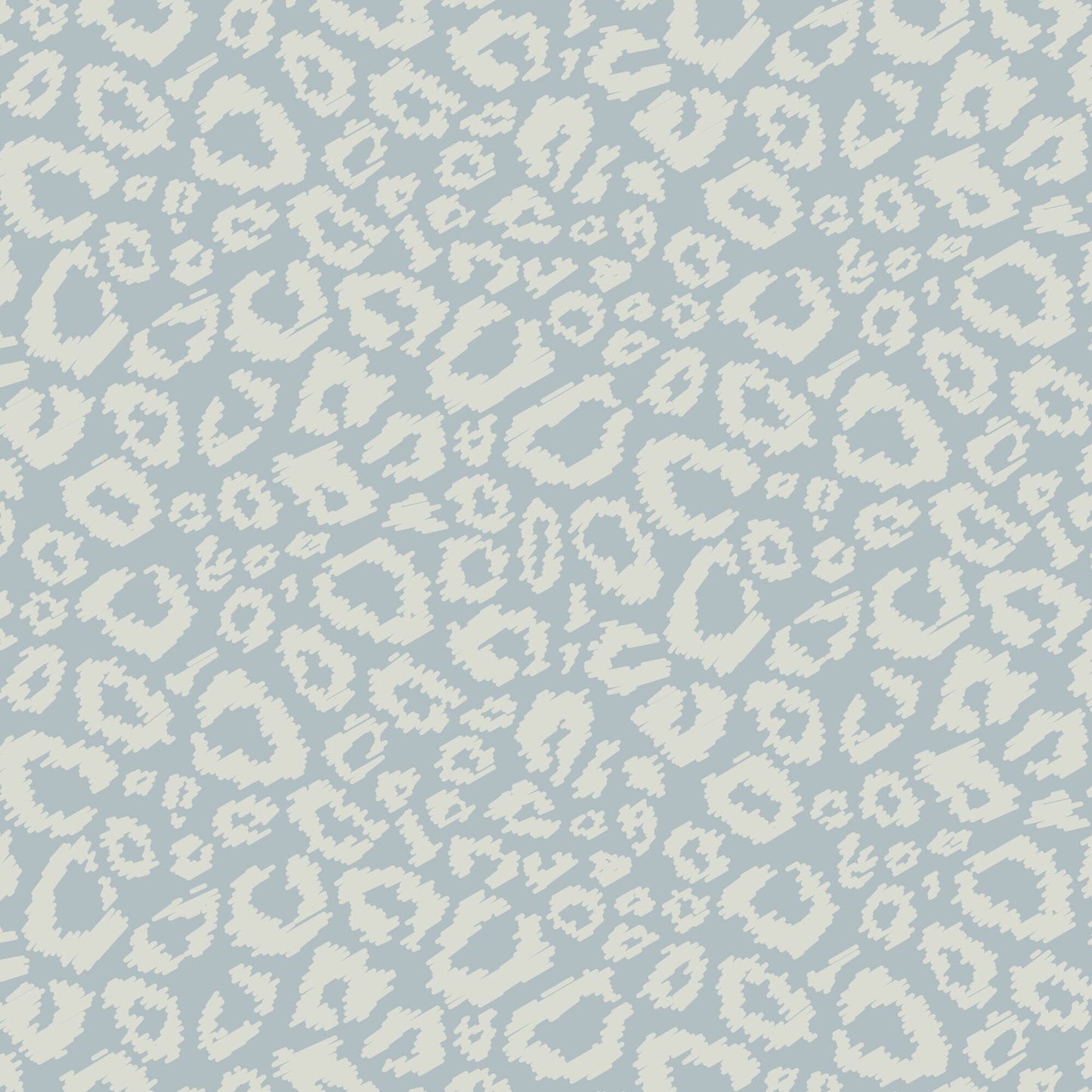 Pale Blue Scribble Leopard Gift Wrap-Gift Wrapping-The Design Craft