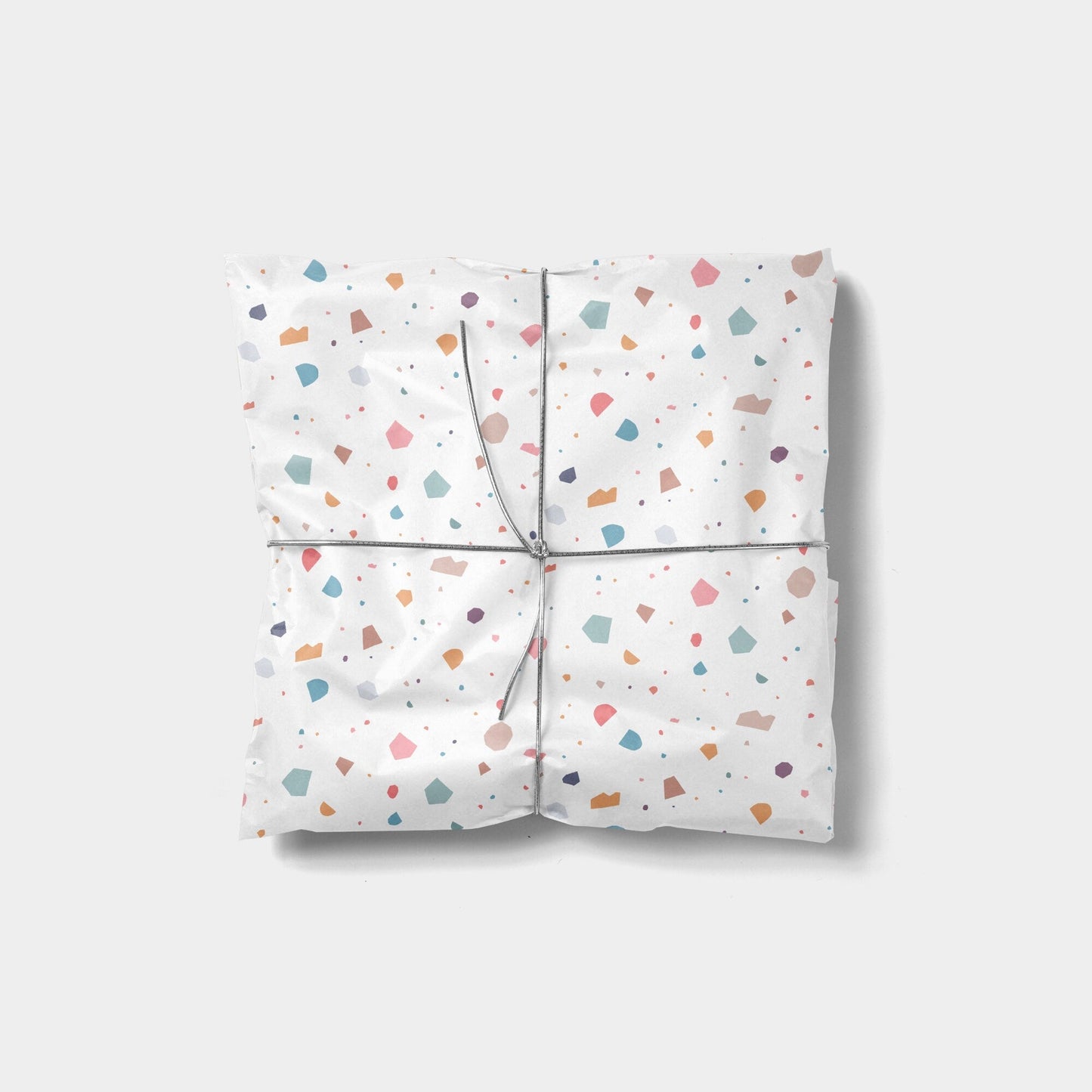 Pastel Cut Out Collage Gift Wrap-Gift Wrapping-The Design Craft