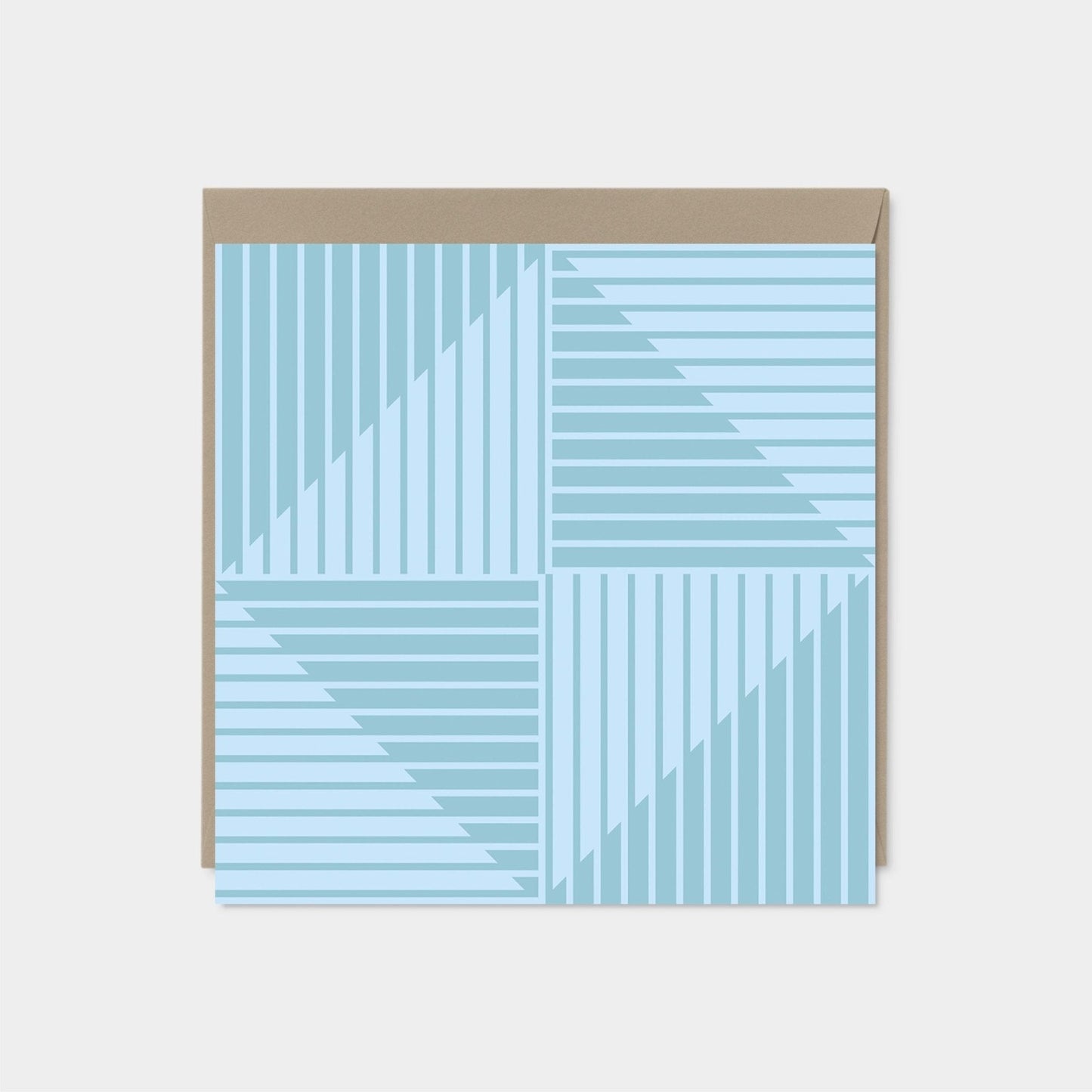 Pastel Geo Stripe Card II-Greeting & Note Cards-The Design Craft