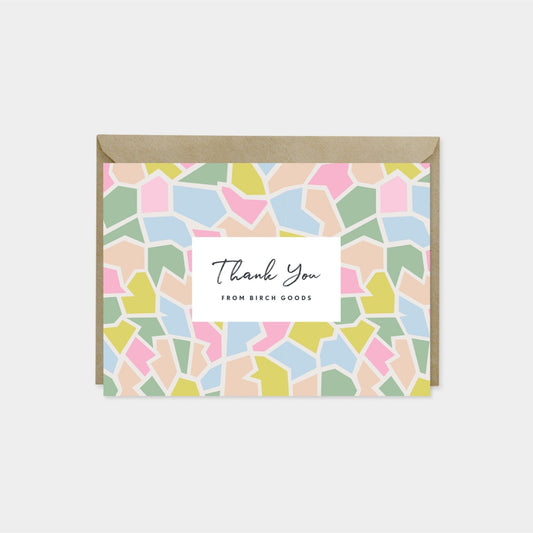 Pattern Thank You Card, Designer Thank-Greeting & Note Cards-The Design Craft