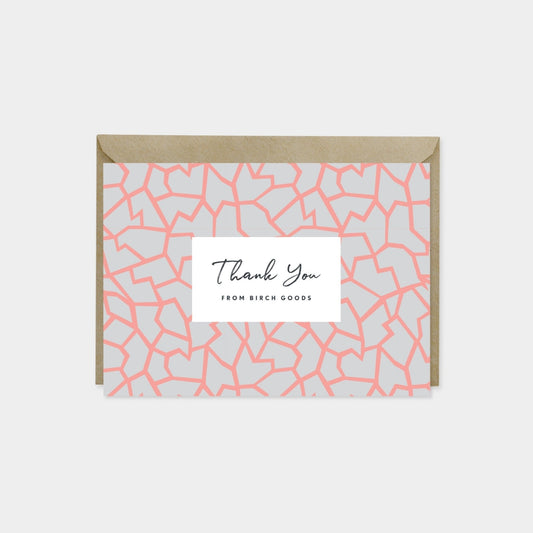 Pattern Thank You Card II, Designer-Greeting & Note Cards-The Design Craft