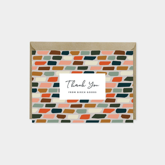 Pattern Thank You Card VIII, Designer-Greeting & Note Cards-The Design Craft