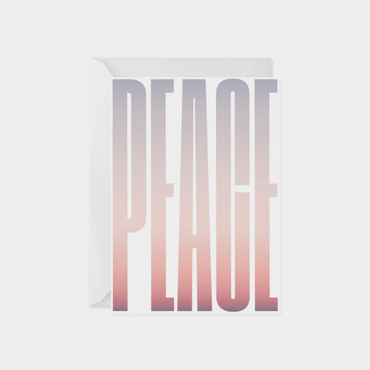 Peace Gradient Ombre Typography Card,-Greeting & Note Cards-The Design Craft